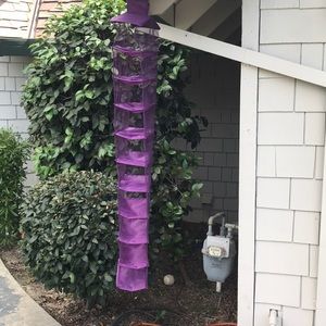 Purple Hanging Mesh Accessory Organizer